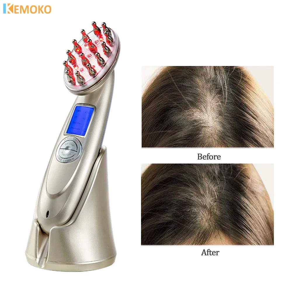 

Electric Laser Hair Growth Comb EMS Infrared RF Vibration Massager Microcurrent Hair Care Loss Treatment Hair Regrowth