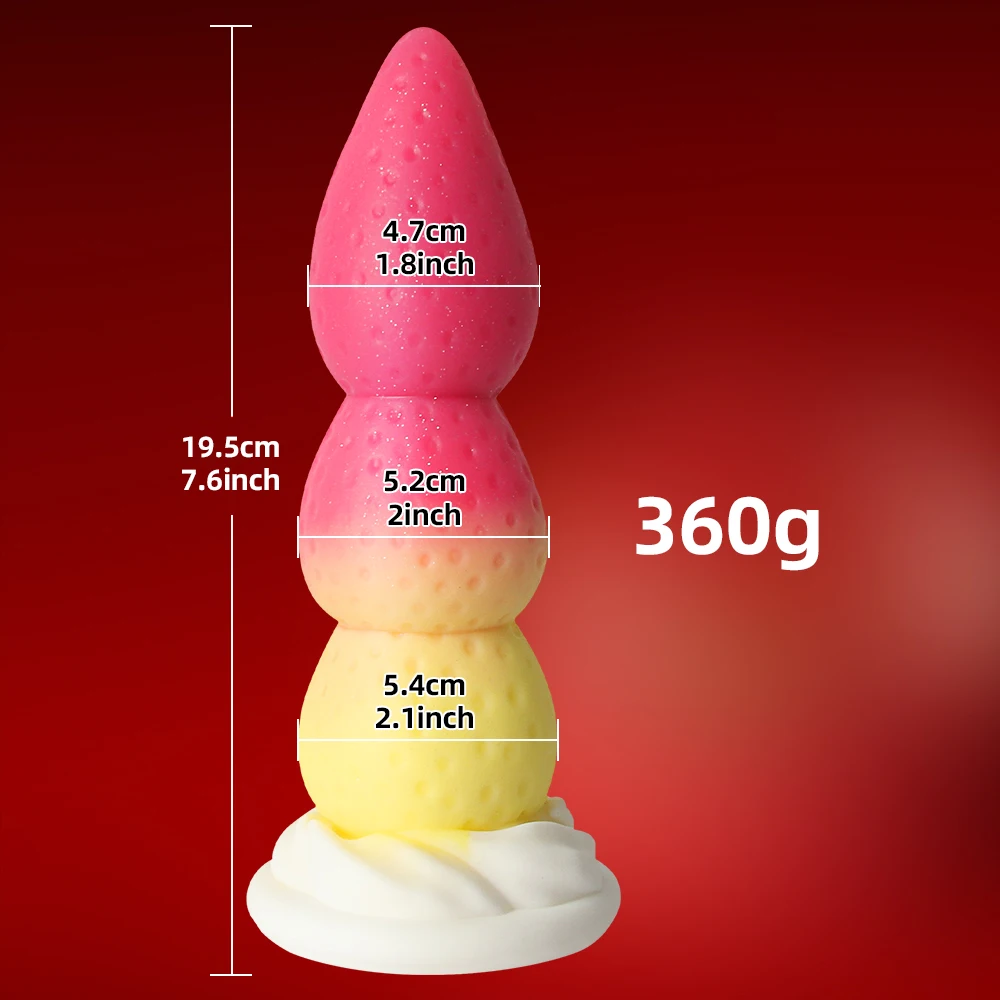 الوحش دسار الفراولة الكبار لعبة الجنس لينة بعقب المكونات الشرج موسع تحفيز الشرج الخرز قوي شفط كأس مثير اللعب المكونات الشرج