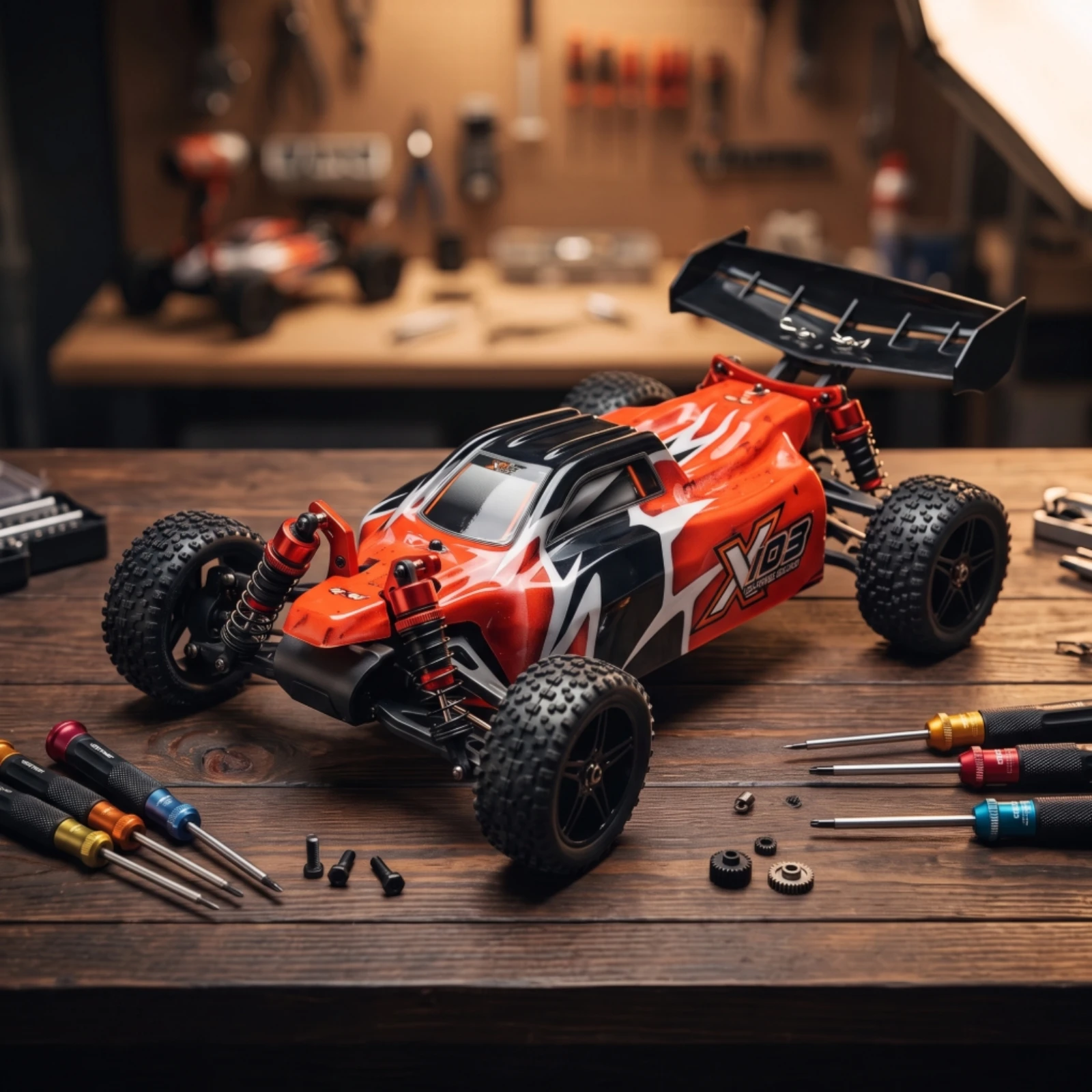 RC Car Chassis with Tires 4WD RC Racing Chassis Adjustable Hobby-Grade for Hobbyists, Backyard Bashing