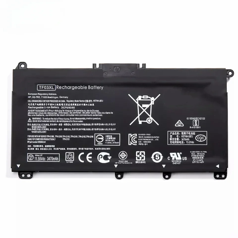 

TF03XL Computer Laptop Battery Factory For Pavilion Cc154cl 15-cc060wm 15-cc152od 15-cc055od 15-cd040wm HSTNN-LB7Y