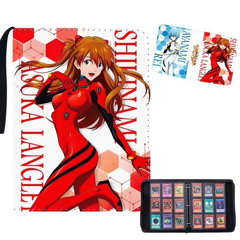 400/900pcs Genesi Evangelion Card Album Book EVA Folder 4/9 Card Slots Zipper Double Pocket Large Capacity Cards Binder Holder