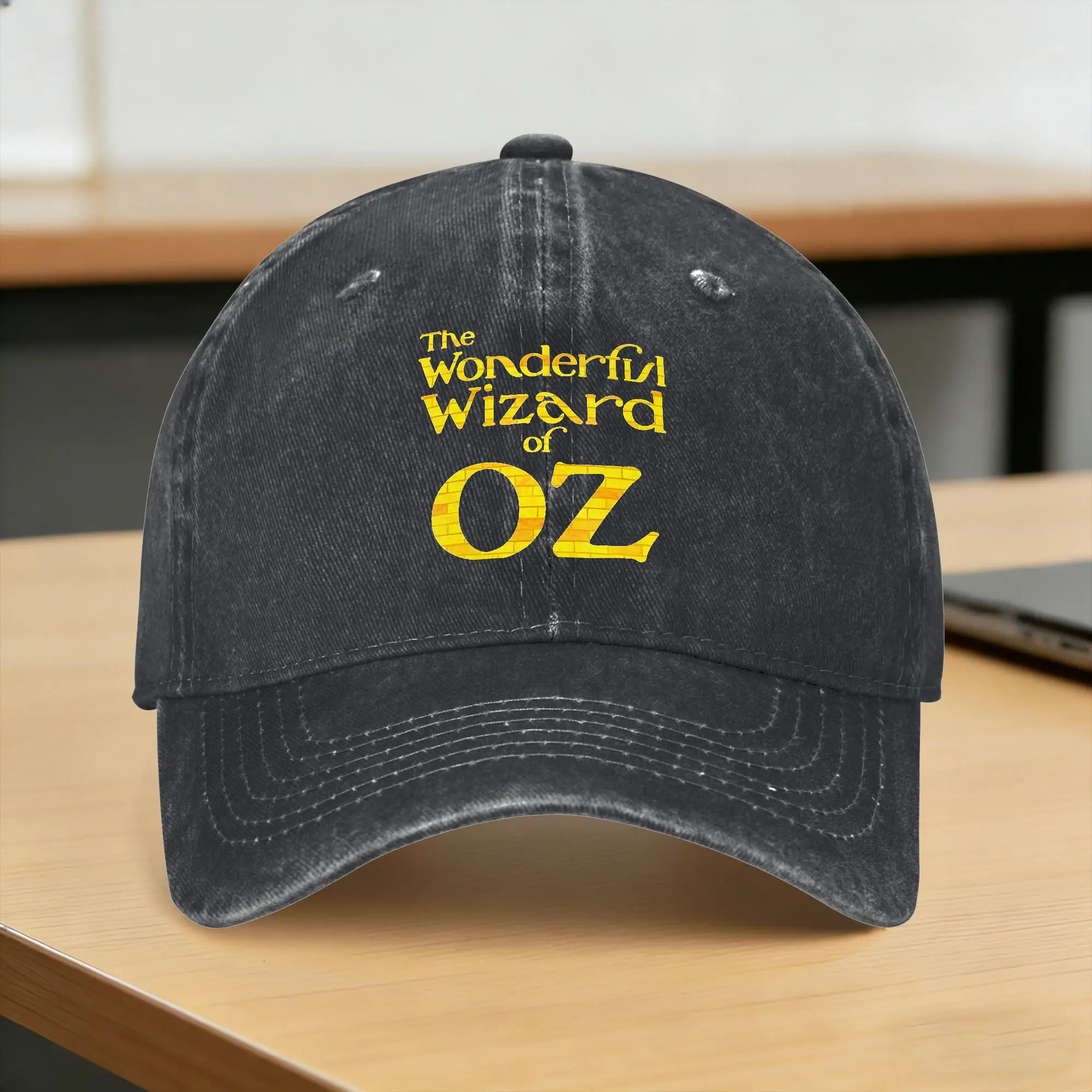 Retro Vintage Yellow Brick Road Wonderful Wizard of OZ Logo Sun Baseball Cap  Women Men Print Trucker Hat Sunscreen Snapback Cap