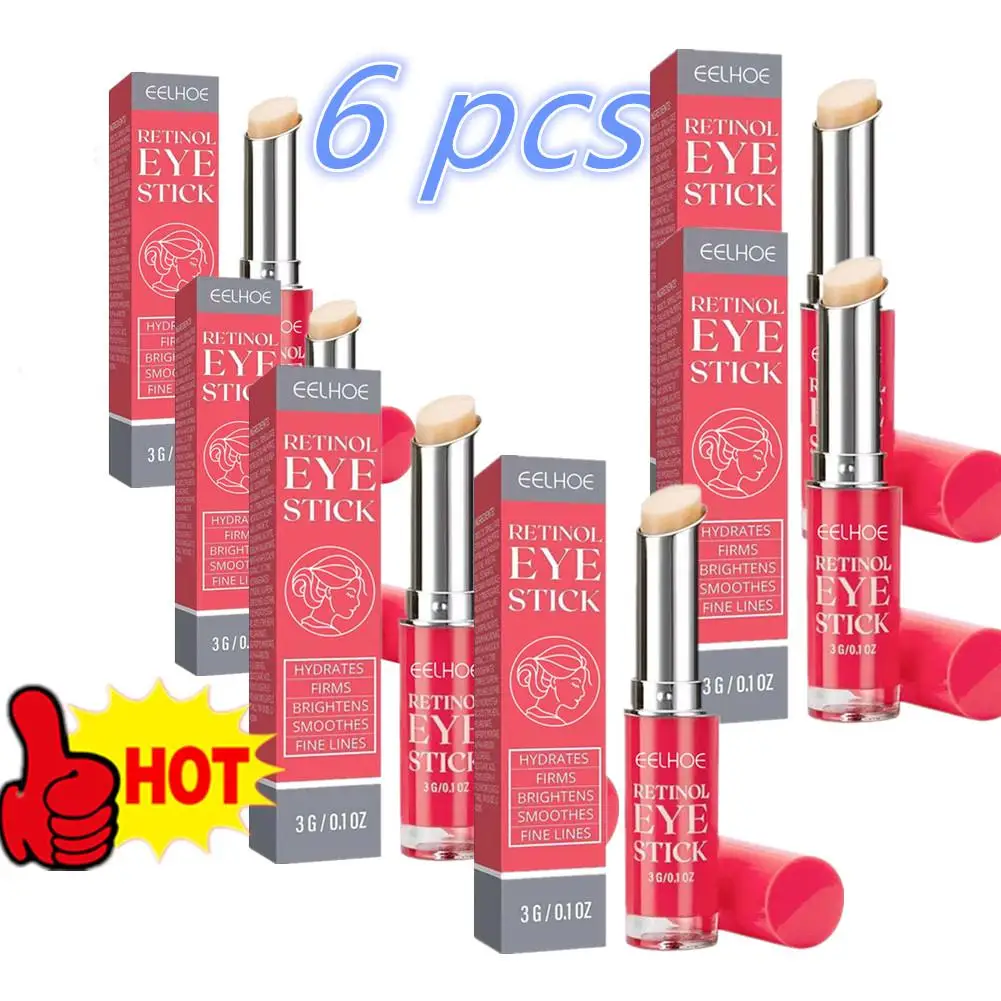 

6 Pc Retinol Anti Wrinkle Eye Cream Anti Aging Eye Bags Lifting FirmingRemove Dark Circles Whitening Moisturizing Brighten Skin