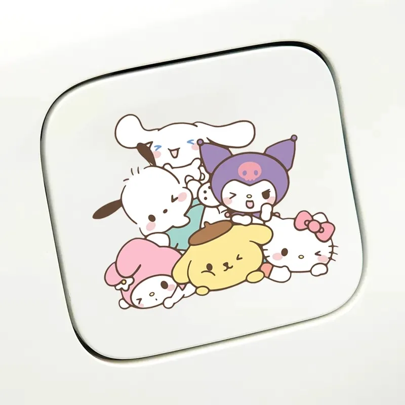 Sanrio niedlichen Cartoon Hallo Kitty Kuromi Auto Aufkleber Auto Dekoration Gepäck Gitarre wasserdicht DIY Kinder Aufkleber Großhandel