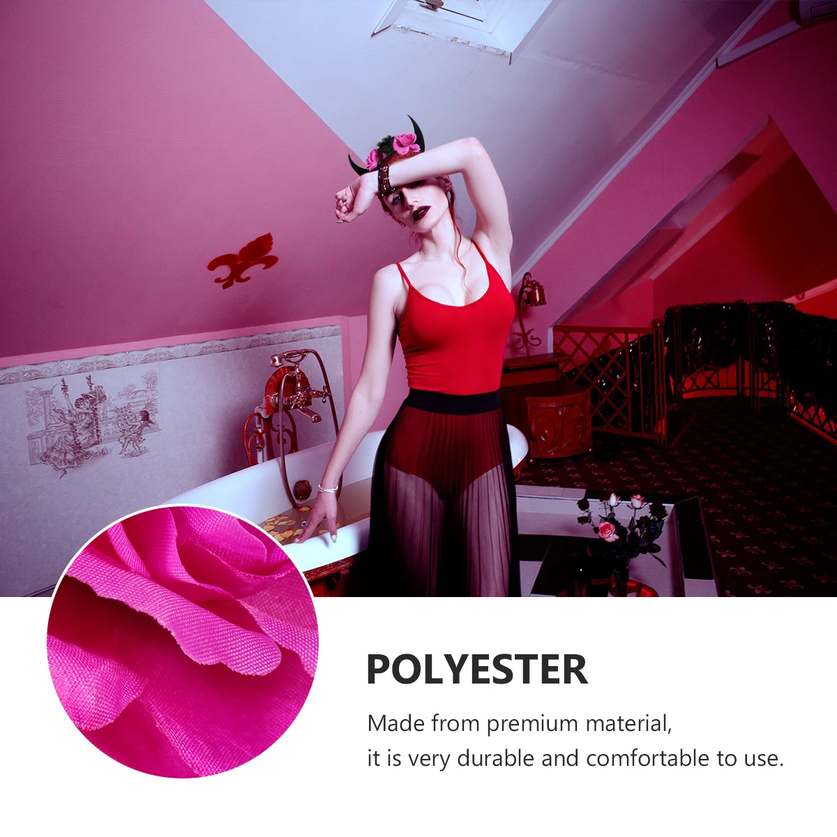 

Halloween Skull Hairb s Black Floral Horns Rose Headb Costume Hair Accessories Lightweight Durable Styling Aid Elegant Design