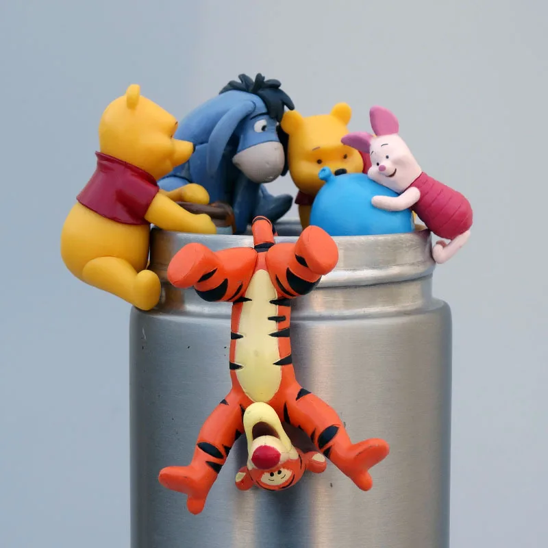

5Pcs/Set Winnie The Pooh Bear Tiger Piglet Eeyore Cup Hanging Action Figure Anime Model PVC Statue Ornament Birthday Gift