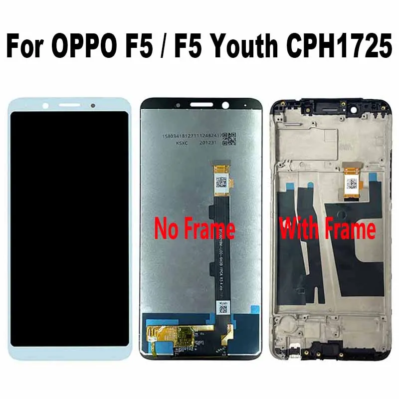 For OPPO F5 Youth CPH1725 LCD Display Touch Screen Digitizer Assembly For OPPO F5 / F5 Plus CHP1723 CHP1727 CPH1723 CPH1727