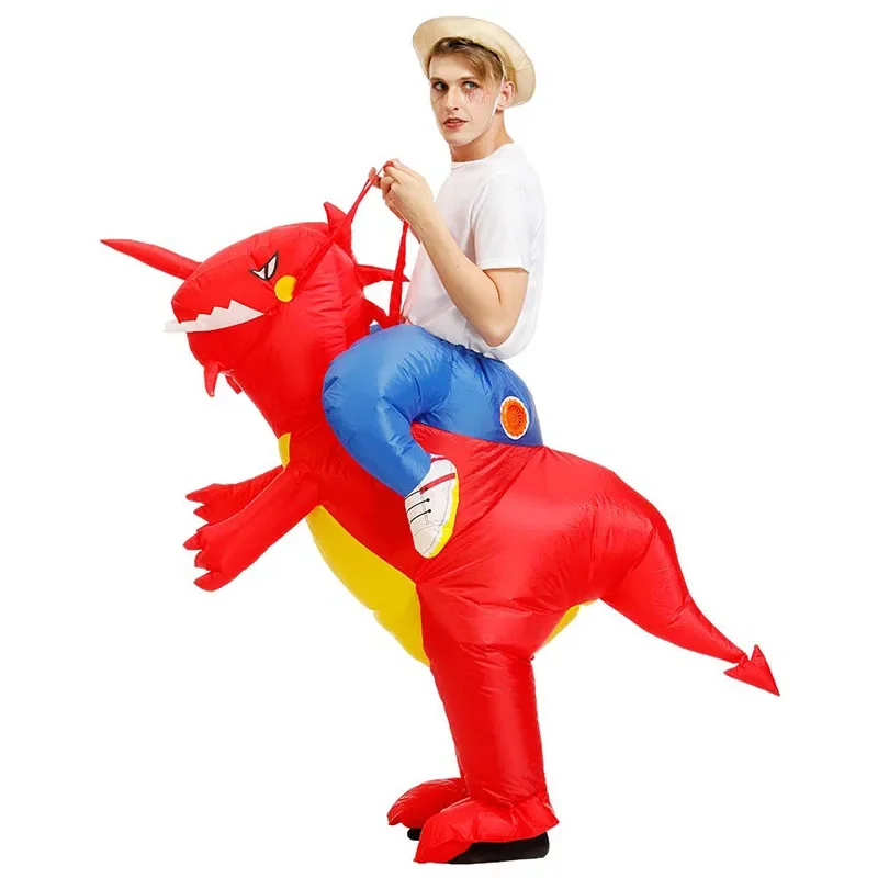 3D stand riding inflatable dinosaur costume kids adult anime dress suit Halloween Christmas party cosplay