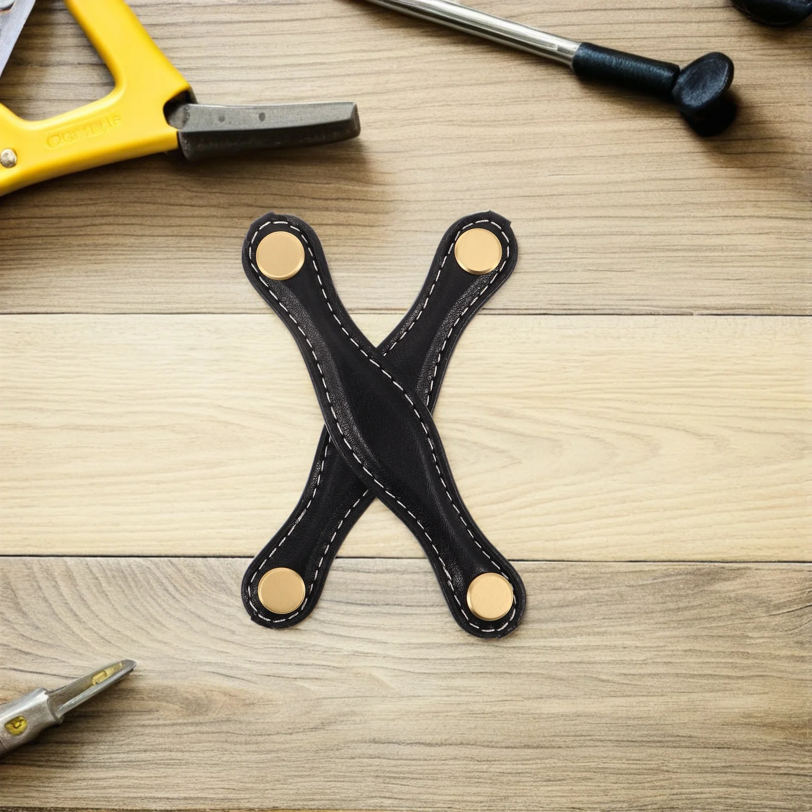 

2 шт., черные ручки из искусственной кожи для ящиков, винтажный стиль, дверные ручки шкафа, простая установка, шкаф, кухонный шкаф