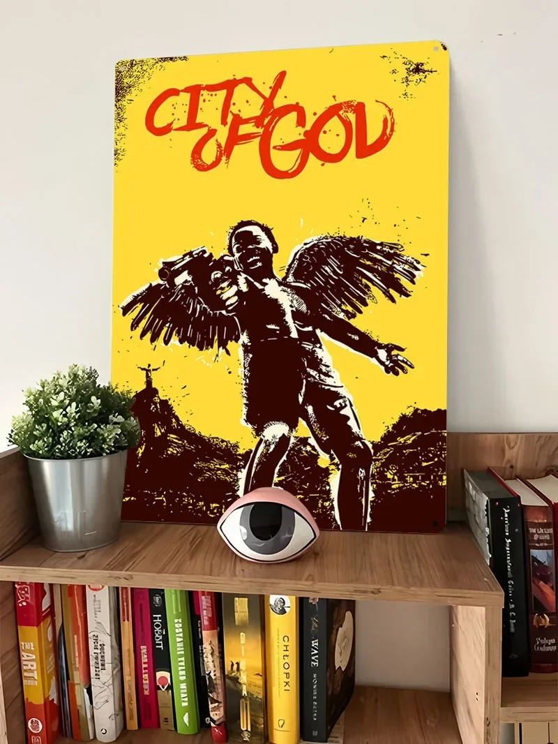 ملصق الفيلم الكلاسيكي مدينة الله خمر فيلم علامة معدنية غرفة الألعاب الديكور لوحات القصدير المخصصة للجدار الفن الديكور الرجعية