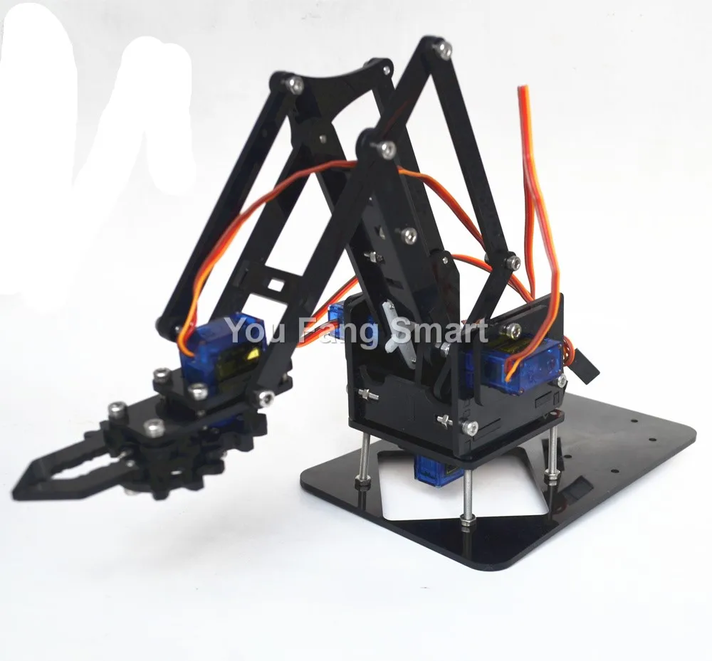 Sg90 mg90s Vorbau 4 dof Roboterarm-Kit mechanischer Arm Krallen-Kit ps2 oder Knopfs teuerung für Arduino-Roboterarm-Kit DIY-Programmier roboter – Detail 13