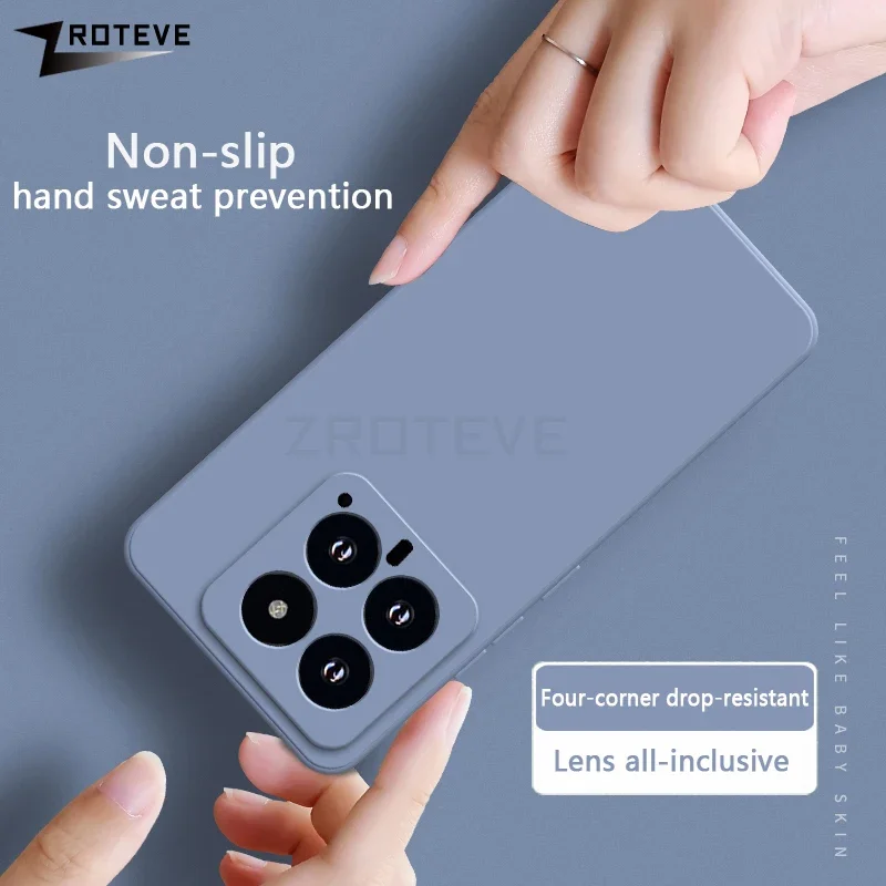 Dla Xiaomi14 Zroteve Silky Liquid Silicone Soft Cover Dla Xiaomi 14 T 14T Mi 13 13T Pro Xiomi Mi13 Lite Mi14T Mi14 Ultra Case