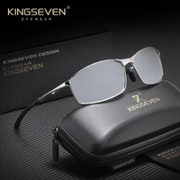 KINGSEVEN gafas de sol rectangulares de aleación polarizadas de alta calidad para hombres UV400 gafas antirreflectantes para ciclismo al aire libre