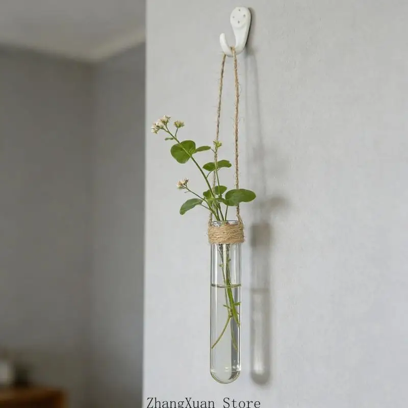 Eleganter hängender Wasserkultur-Blumentopf mit transparentem Acrylrohr, perfekt für die Präsentation von Grünpflanzen – Detail 2