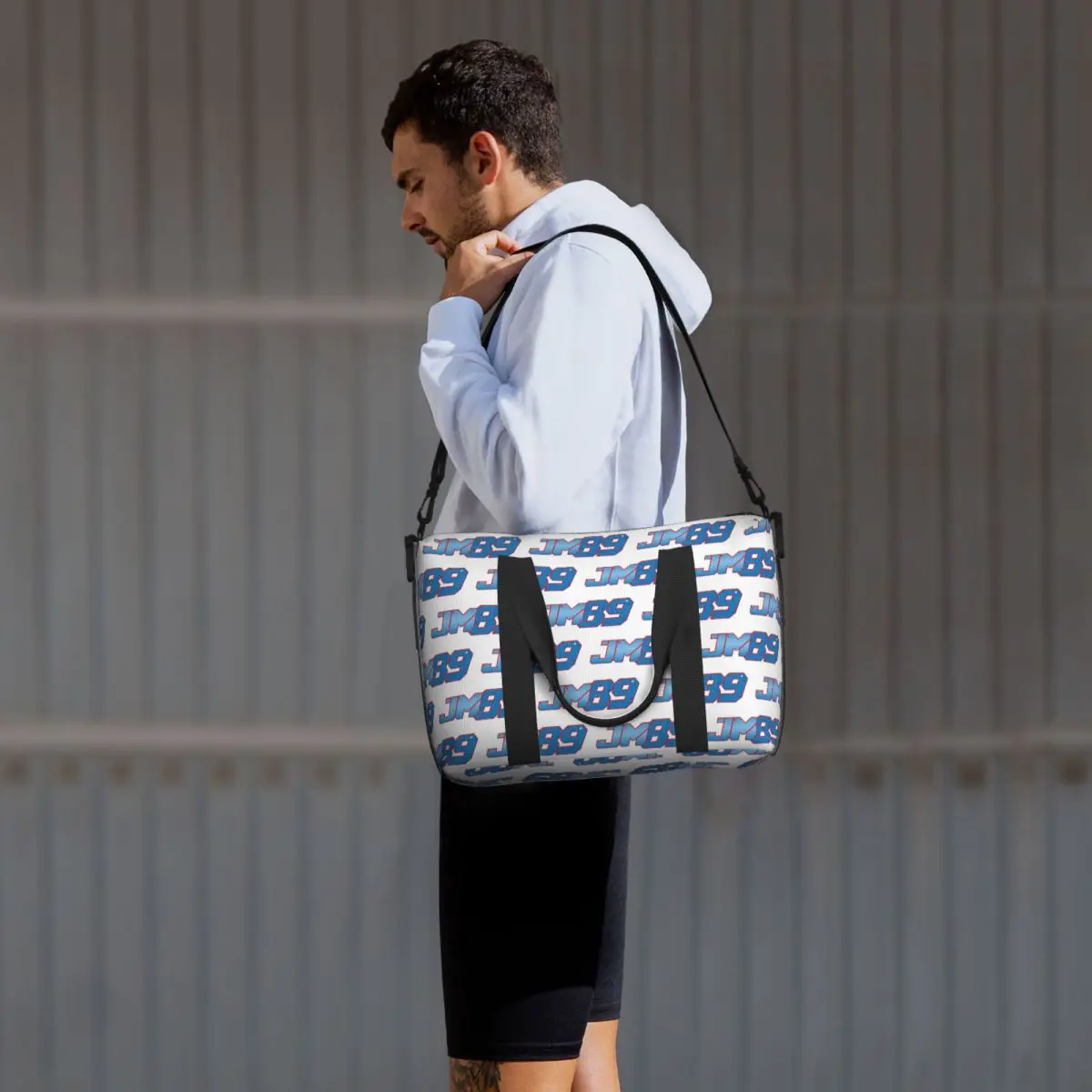 مخصص خورخي مارتن رقم 89 حقيبة سفر الشاطئ سعة كبيرة حمل الحقائب لصالة الألعاب الرياضية النساء التسوق حقيبة كتف واق من المطر #4