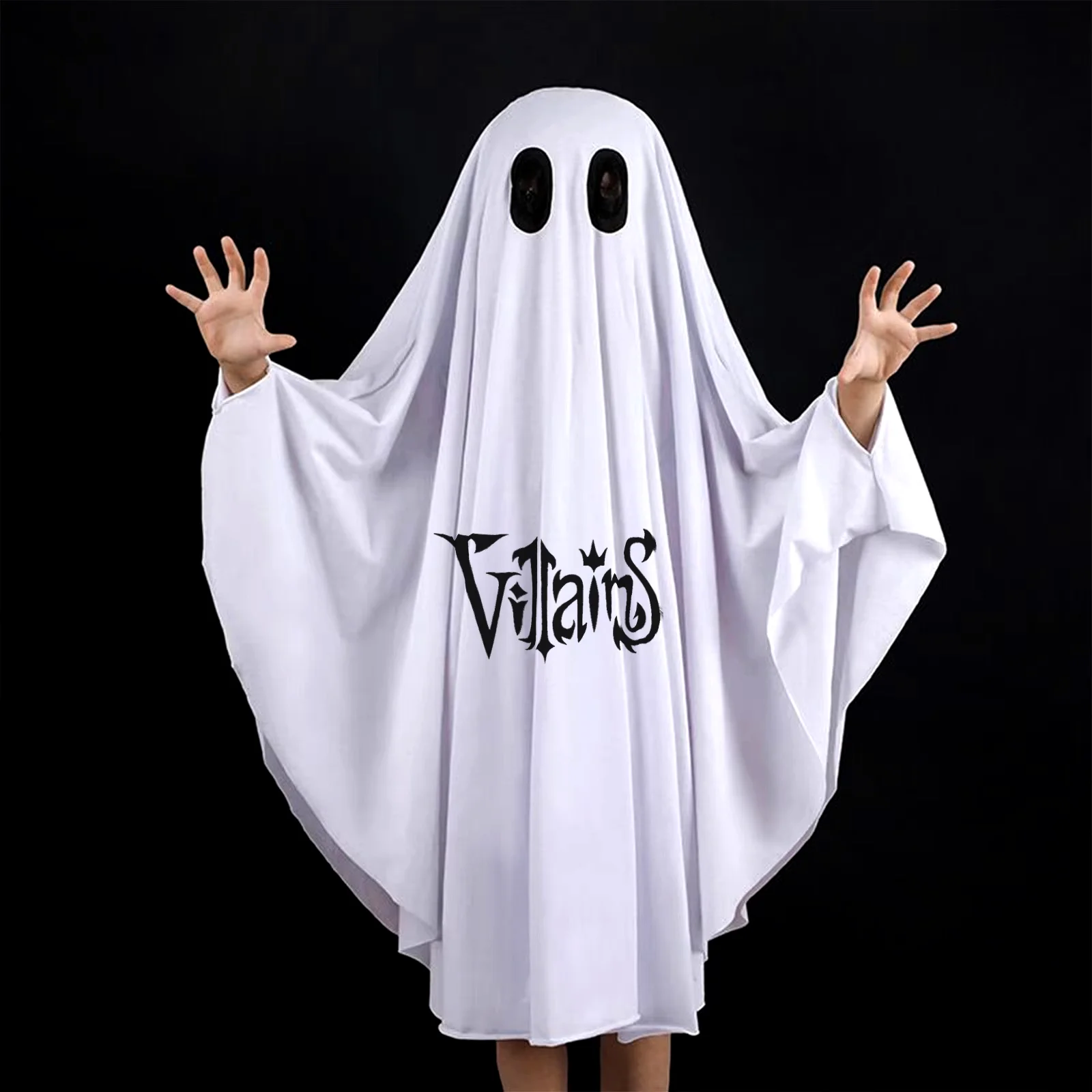 Disney Villains Kids Halloween Horror Cloak Cape Anime No Face Cosplay Costumes Ghost White Tassels Cloak Unisex Halloween