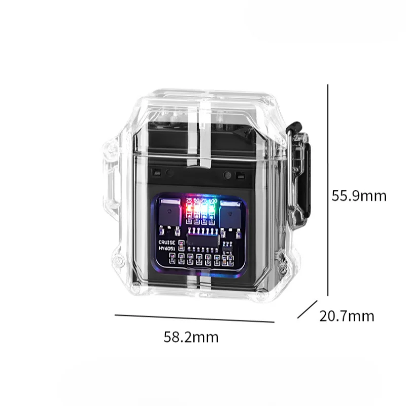 New Pulse Doub Arc Plasma Electric Lighter Outdoor Windproof Waterproof USB Rechargeable LED Display Power Supply Men Gadget