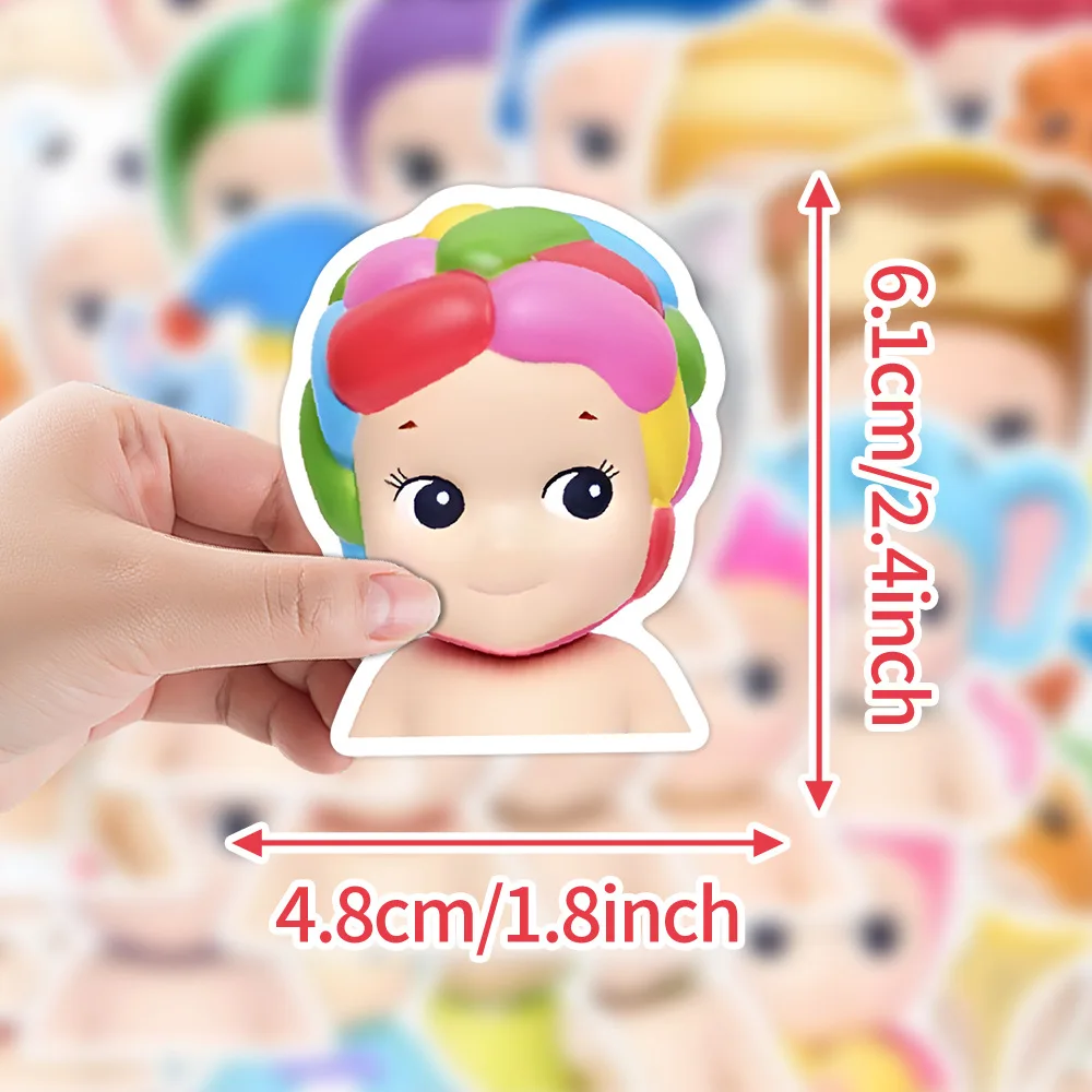 10/30/50 Uds Sonny Angel pegatina bonita de dibujos animados DIY teléfono portátil equipaje monopatín pegatinas de grafiti diversión para niños