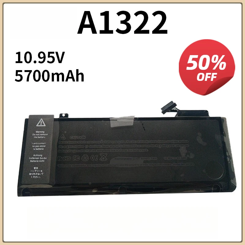 

1322 A1278 Battery For Apple MacBook Pro 13" 2009 2010 2011 2012 MB991LL/A MB990LL/A MB990J/A MC700 MC374 MD101 MD314