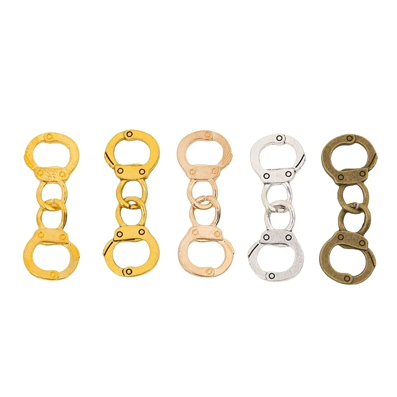 10Pcs Literary Artistic Retro Handcuffs Pendants Diy Zinc Alloy Jewelry Accessories Ancient Bronze Silver Gold Nail Art Charms