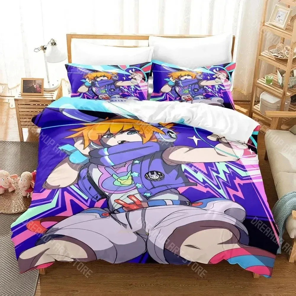 3D Printed Neku Sakuraba The World Ends with You Bedding Set for Boys Girls Duvet Cover Twin Queen King Full Single Double Sizes