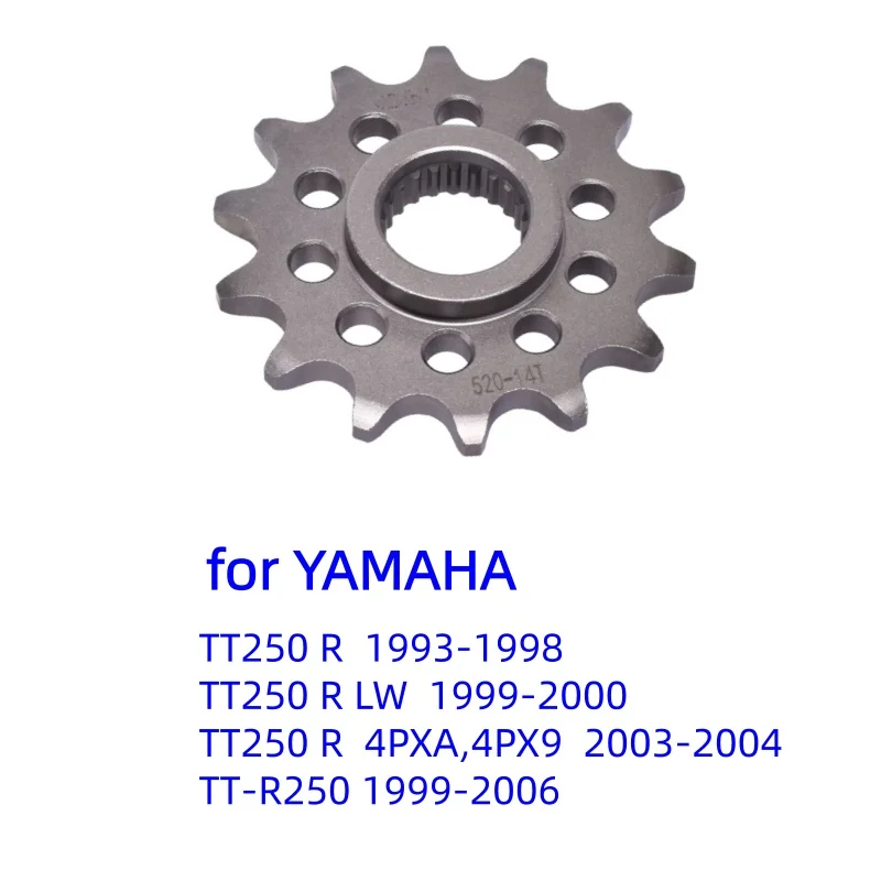 520-14T High-Quality Noiseless Quiet Moto Front Gear Star Sprocket for YAMAHA TT250 R TTR250 TT-R250 TT-R TT TTR 250 R 250R
