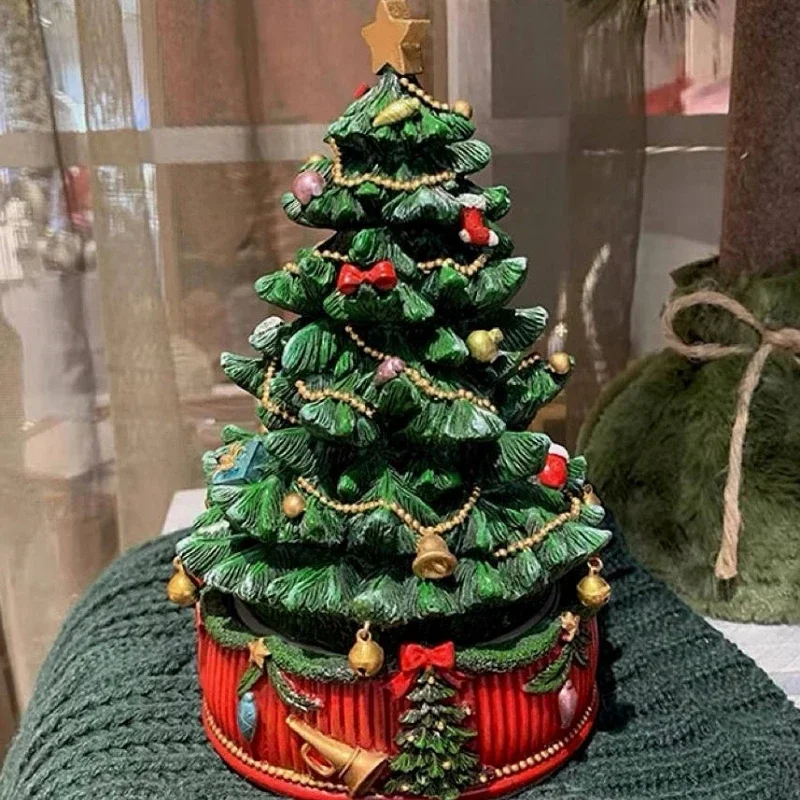 

Christmas tree rotating clockwork music box Christmas decorations gifts