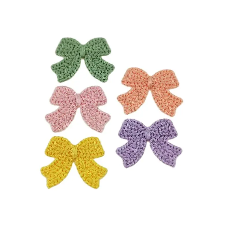 50 Stück 35*25mm Wollschleifen-Applikationen für DIY-Kleidung, Hüte, Schuhe, Nähzubehör, Aufnäher, Kopfbedeckungen, Haarschleifen, Clips, Dekorationszubehör – Detail 1