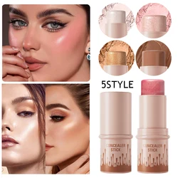 New Smooth Blush stick Face Pink Cream Cheek Blusher long-lasting waterproof brightening skin Blush used on Lip cheek Cosmetics