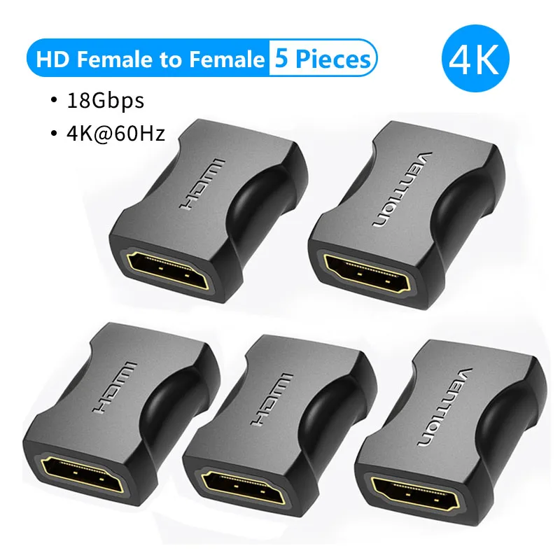 Ventie 8K HDMI Extender 4K HDMI Vrouw-vrouw Connector 8K60Hz HDMI 2.1 Koppeling Uitbreiding Adapter voor PS4 HDTV Roku Stick PC
