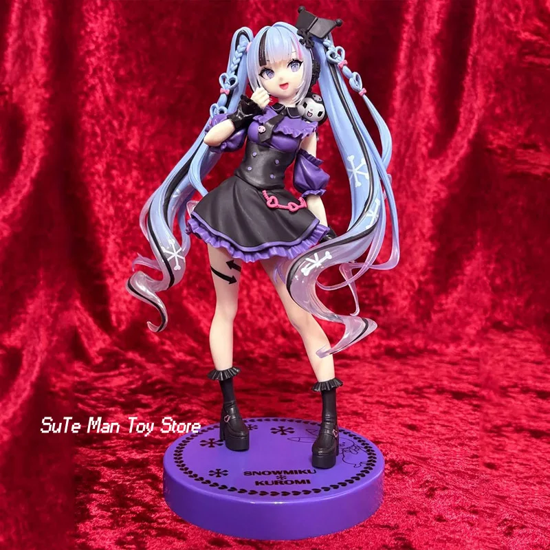 

Оригинальная фигурка FuRyu Hatsune Snowmiku Kuromi, модная кукла, гаражный набор, настольное украшение, игрушка, подарок на день рождения для девочки