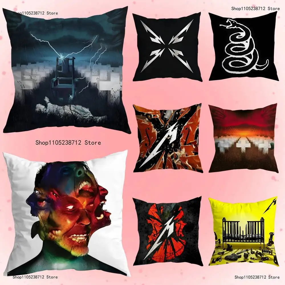 

M-MetallicaS R-Ride the Lightning Pillow Case Plush Pillow Cases Home Decoration Pillow Cover for Sofa Bed Chair Living Room