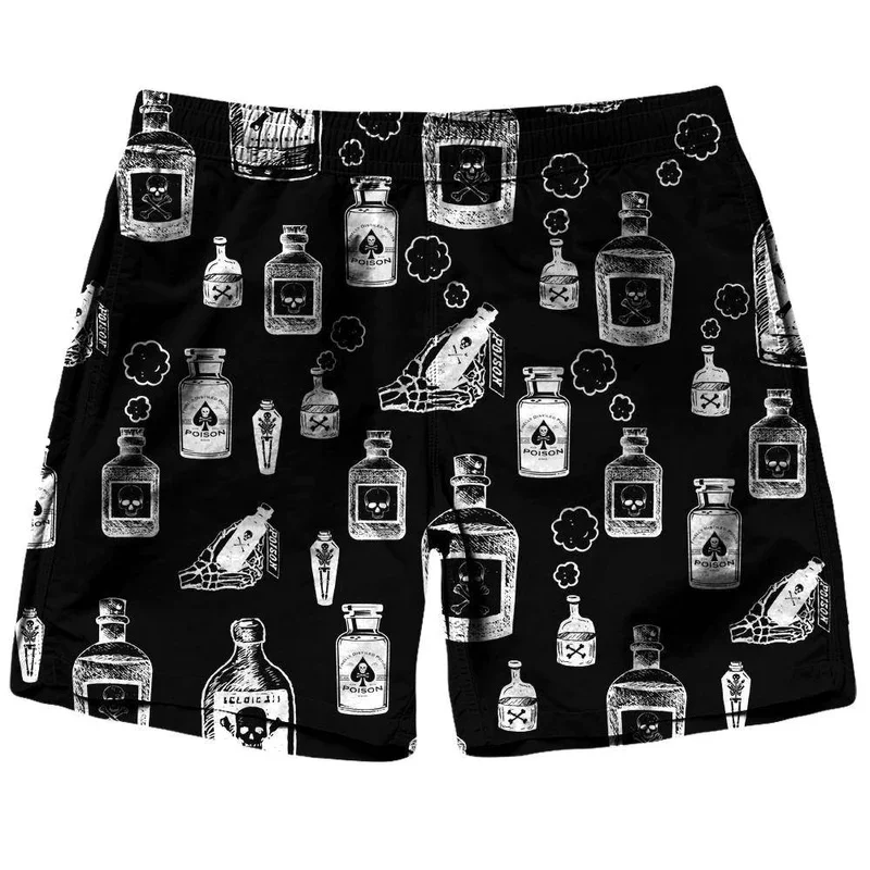 New Men Psychedelic Shorts 3D Printed Headphones Beach Short Pants Fashion Street Cool Boy Breathable Casual Sports Gym Shorts