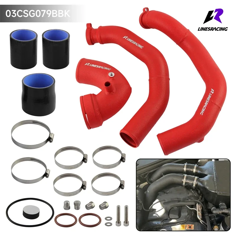 

Charge Intercooler Pipe Kit 2.25" Upgrade Boost For BMW 2014+ M3 M4 F80 F82 F83 S55 Engine 3.0L Twin Turbocharged Black/Blue/Red