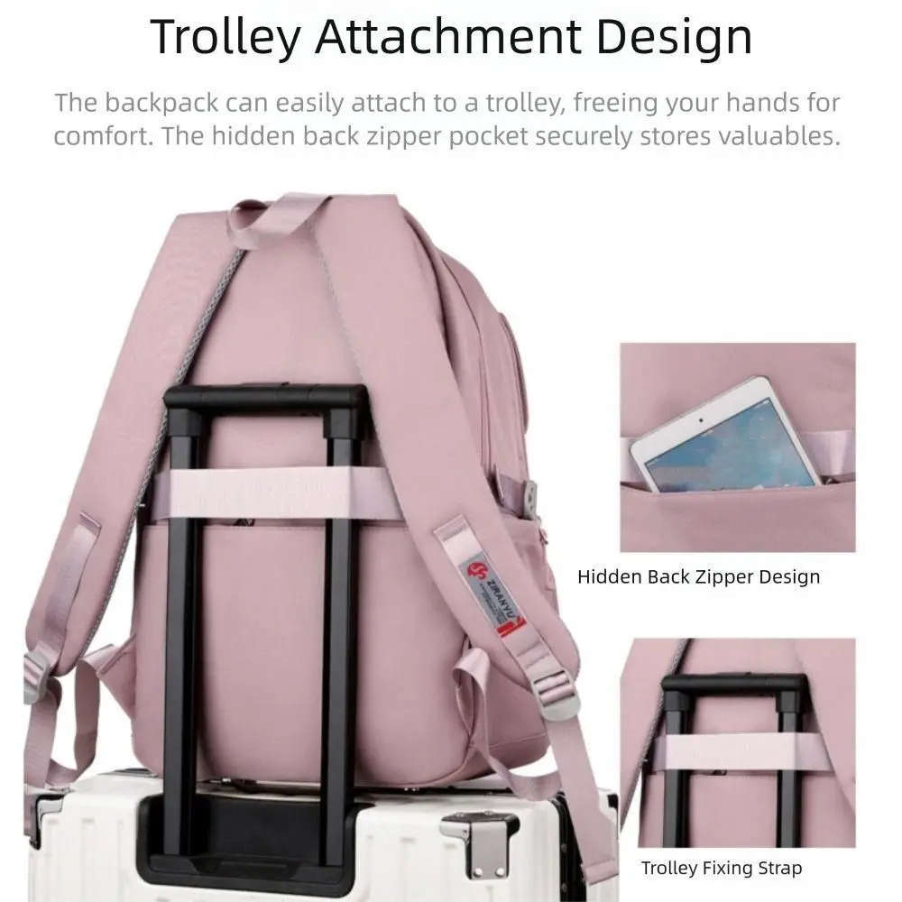 Tas Ransel Kapasitas Besar Tahan Lama Tas Sekolah Ringan Kasual Tas Bahu Multifungsi untuk Pelajar