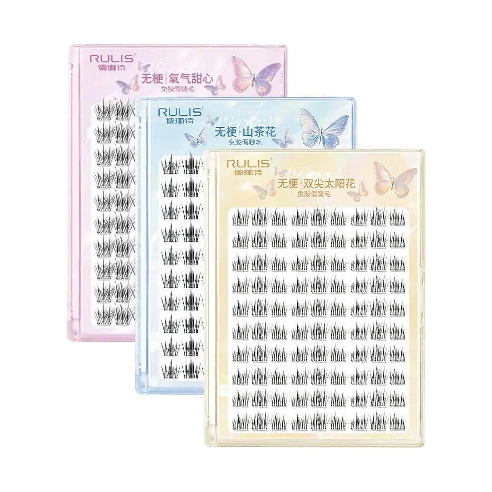 خالية من الغراء عباد الشمس الرموش الصناعية مجزأة واحدة عصرفة الطبيعية طويلة أنيمي العين رمش تمديد ماكياج المهنية #6