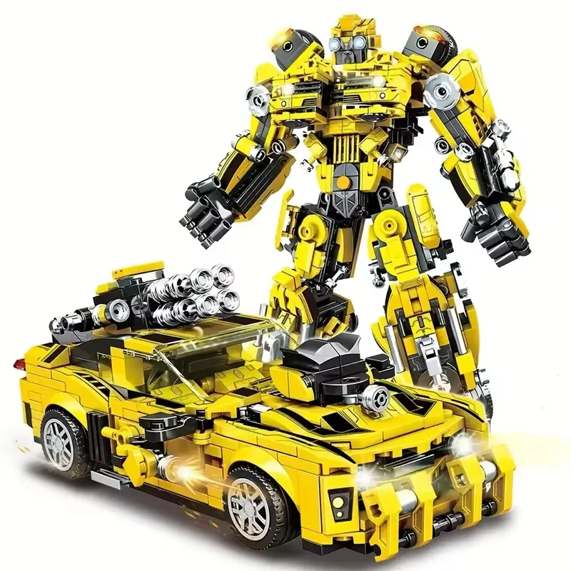 New 2 in 1 Deformation Robot Mecha Building Blocks Sets Bricks kit Transform Cars Birthday Toys Kids Children Gifts for Boys - view 2