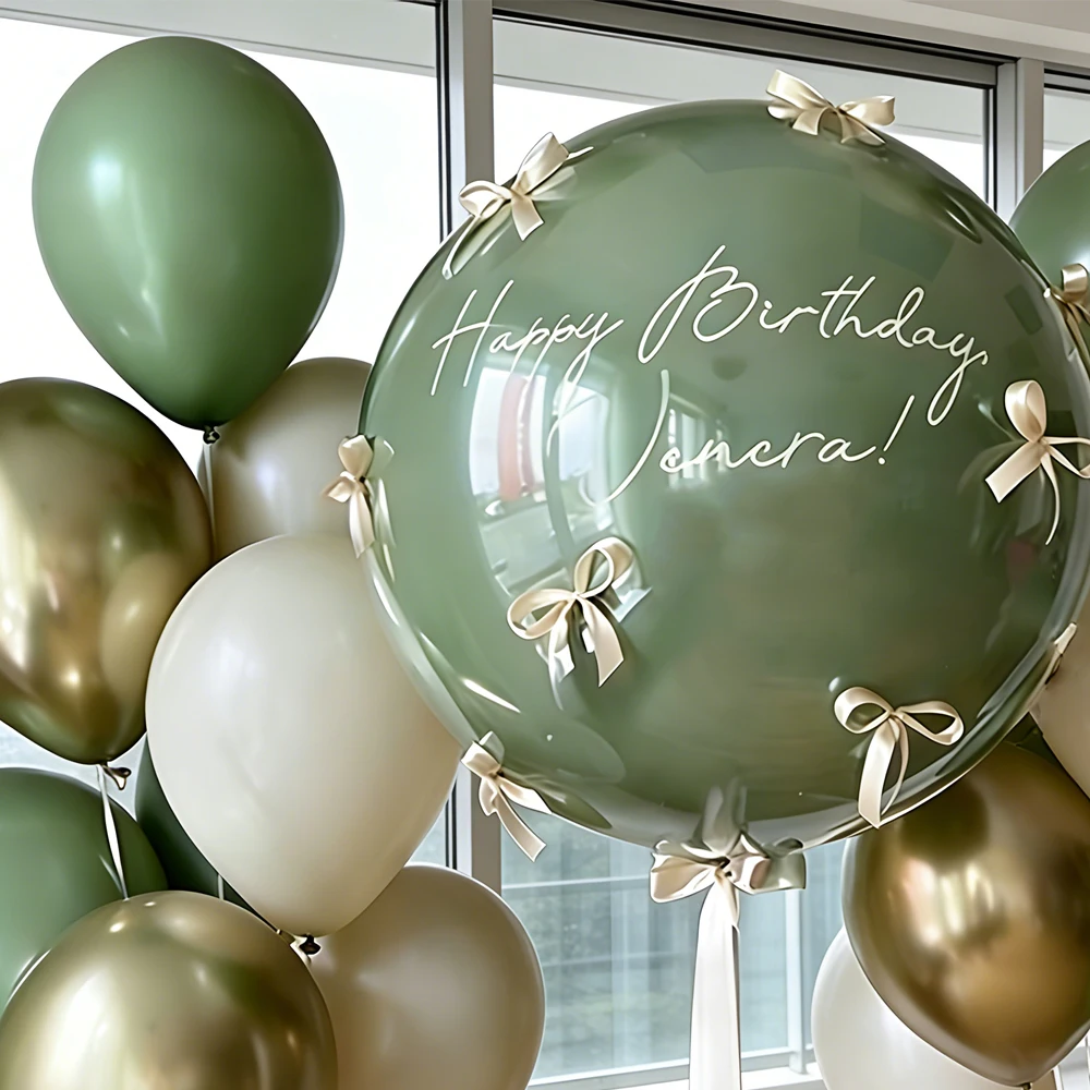 Avocado Sen Themen-Ballonset Bobo Ball Schleifendekoration für Hochzeit, Heiratsantrag, Geburtstag, Babyparty-Dekoration Ballons – Detail 6