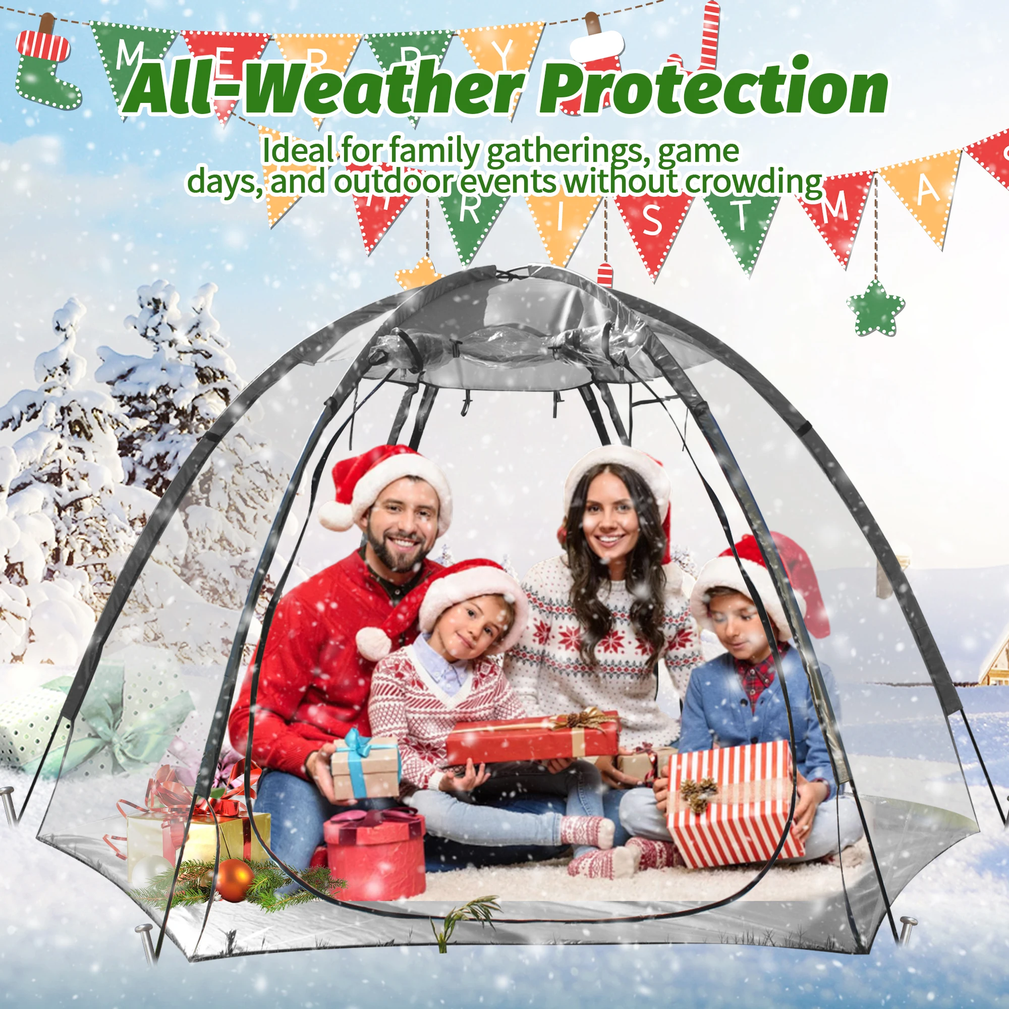 

PVC Bubble Tent, Christmas Tent for Kids, Pop Up Tent for Indoor Play, Outdoor Christmas Decorations and Hours of Fun, Camping