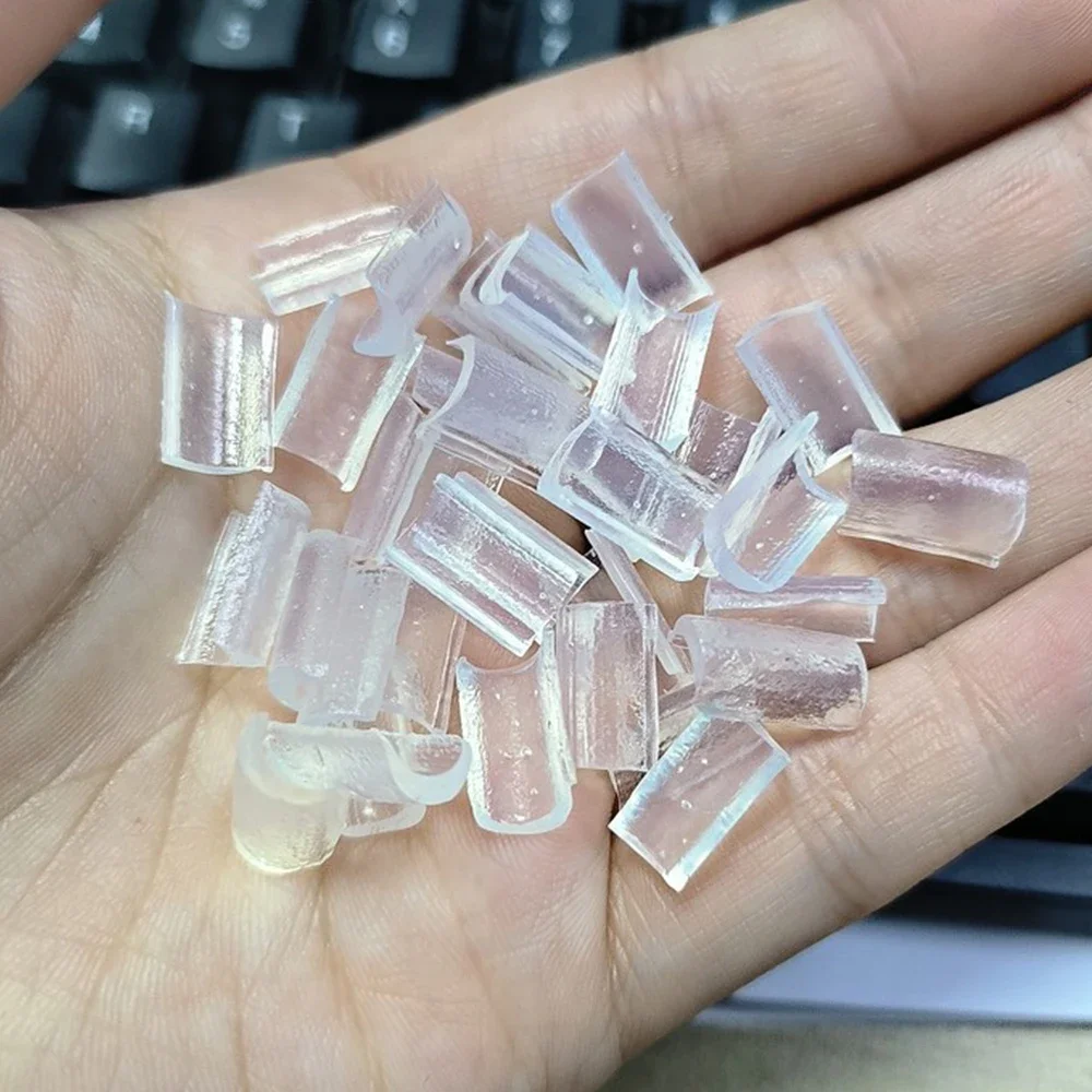 100개 네일 타입 핫멜트 헤어 접착제 투명 화이트 내구성 있는 가발 글루 헤어 익스텐션 및 가발용