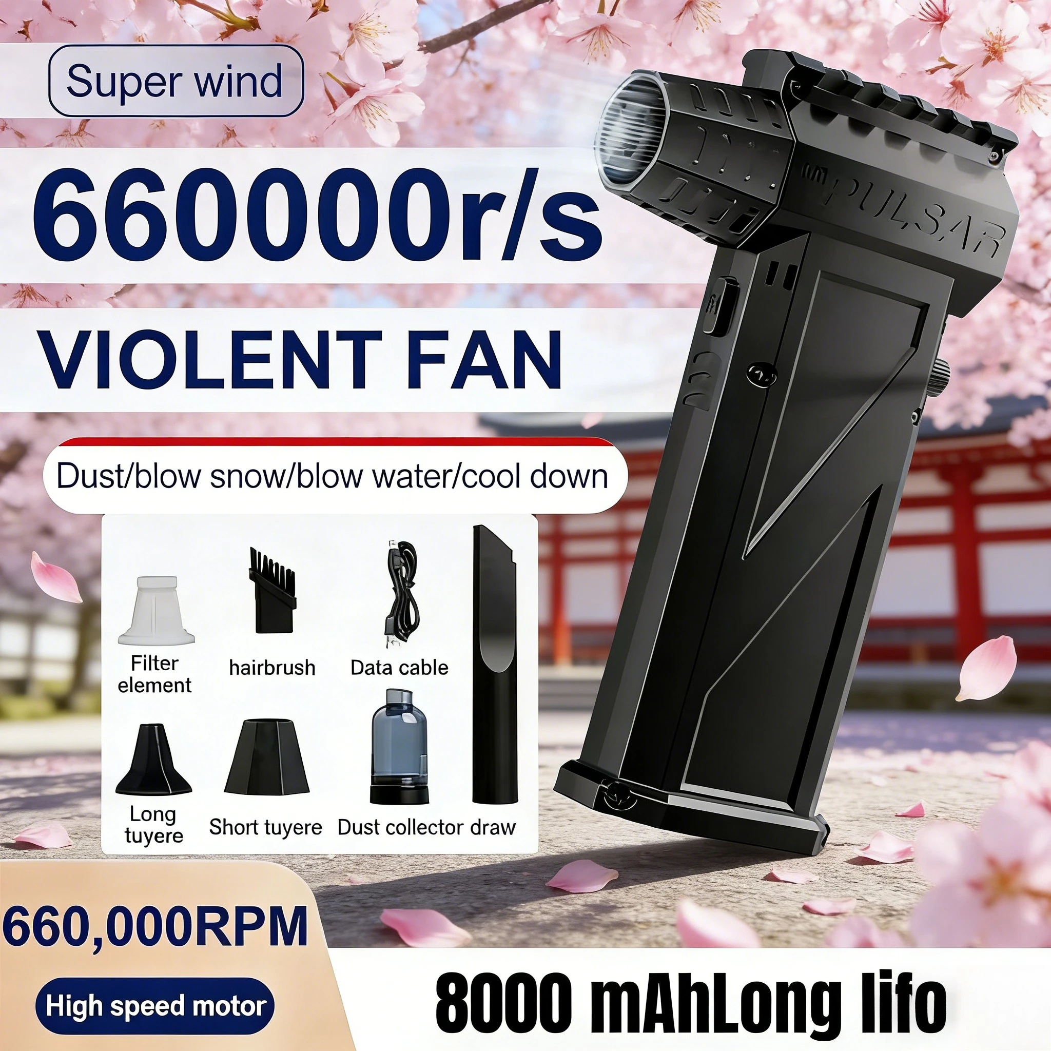 

X3ProMax Ручной турбореактивный вентилятор 660000 об/мин Мощный вентилятор со сжатым воздухом Электрический струйный турбовентилятор Автомобильный жестокий вентилятор