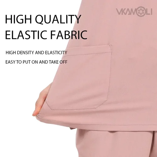 Imagen 2 del producto Pantalones quirúrgicos ajustados, pantalones exfoliantes de Color sólido, XS-XXL, uniformes de médico y enfermera, ropa de trabajo para quirófano