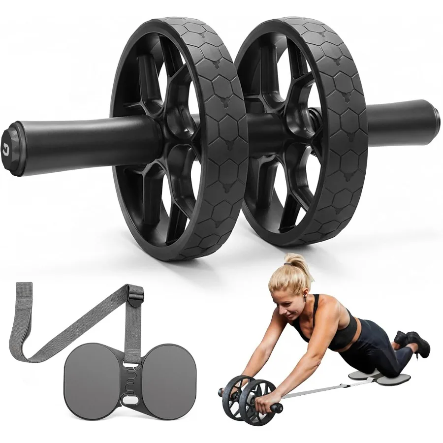 

Ab Roller Wheel for Beginners to Pros with Adjustable Detachable Resistance Band Core Workout Equipment for Home Gym Abdominal