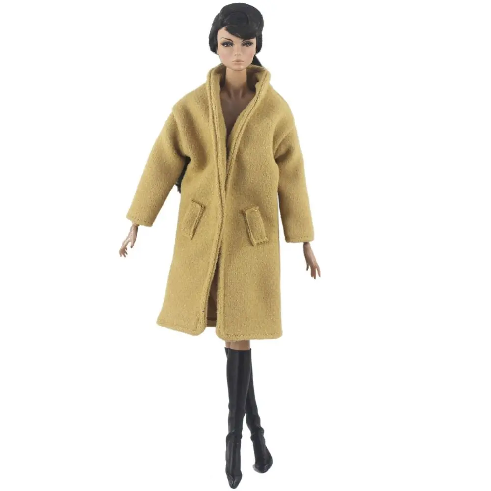 手作りウールコート衣装冬服マルチスタイル人形服ファッションオーバーコート 11.5 インチ 30 センチメートル人形/1/6 Bjd 人形用