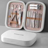 18pcs Manicure Set Nail Kit Nail Clippers Ear Scoop Manicure Tool Set Gift Anti-rust Stainless Steel Nail Manicure Set