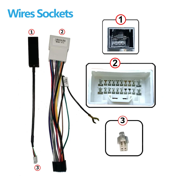 android Car radio Canbus Box Decoder For Mitsubishi ASX Triton Pajero Lancer 16 pin Wiring Harness Plug Power Cable