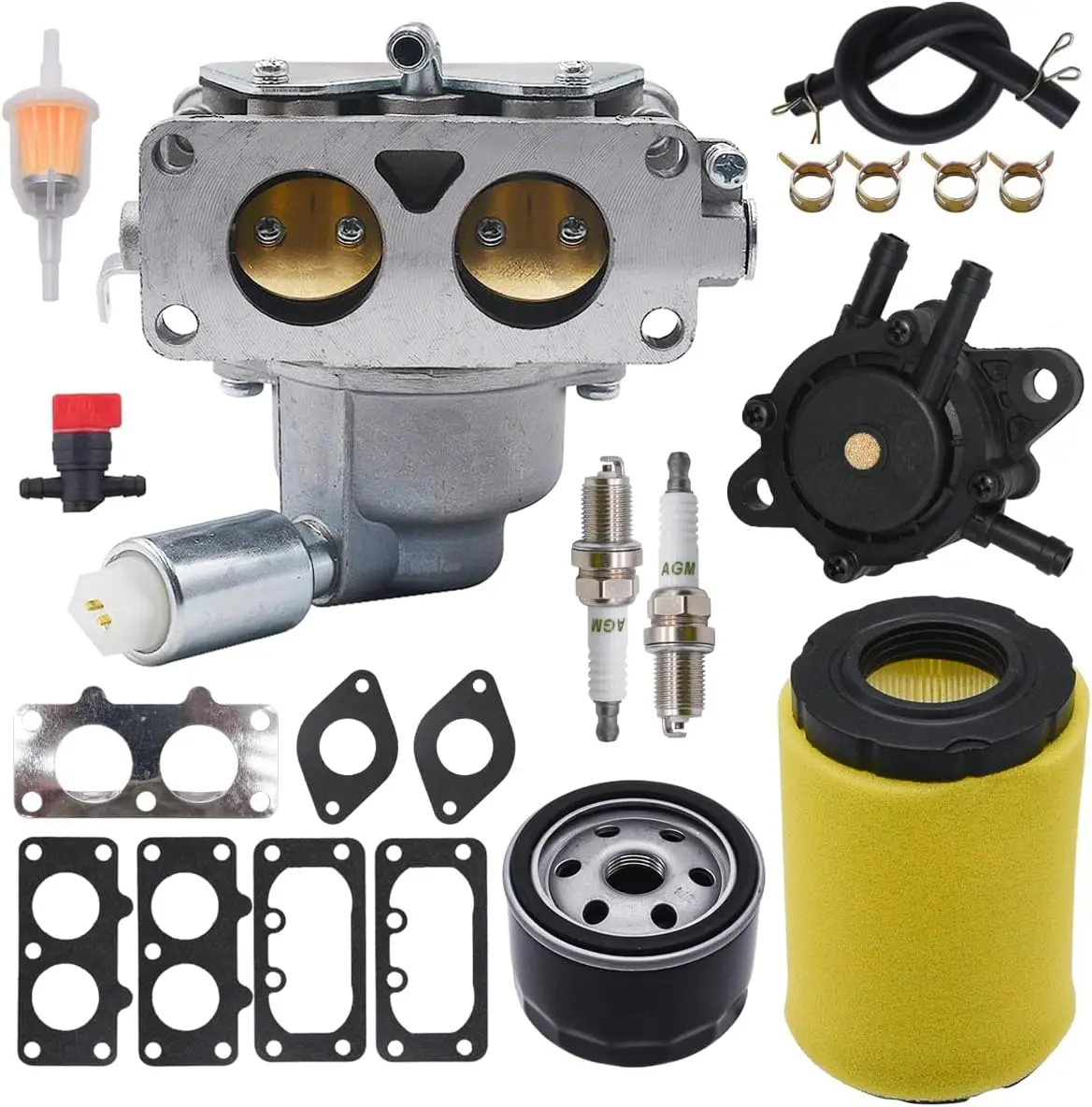 Carburetor with Air Oil Filter Fits Husqvarna YTH22V46 YTA22V46 YTH24V48 V-Twin ELS 725 24HP Riding Lawn Tractor