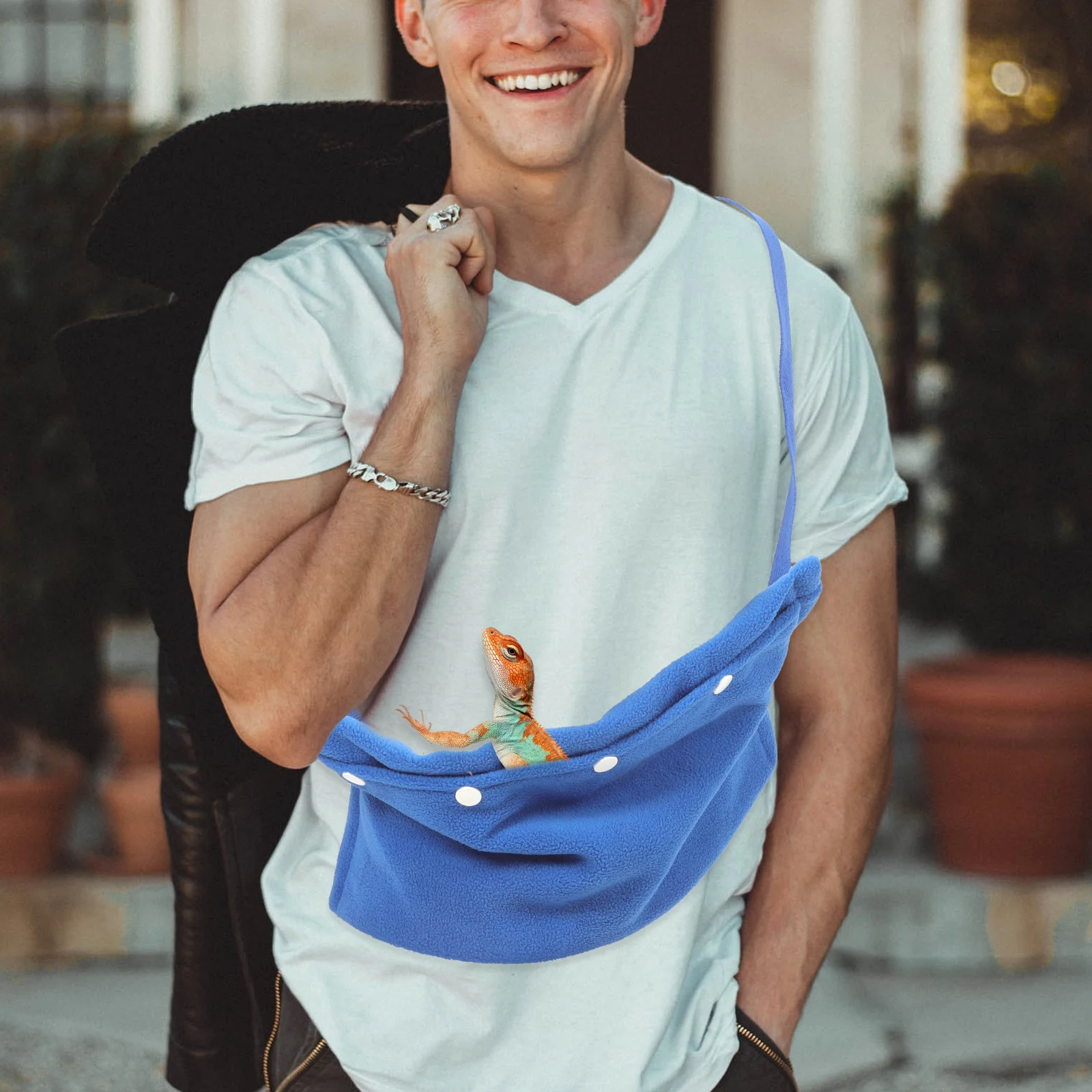 

Bearded Dragon Sling Carrier Reptile Travel Bags Exquisite Workmanship Safe Comfortable for Walking Shopping Camping Hiking