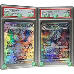 Karta kolekcjonerska z рейтингом PTCG 2023 SV4a JP CHARIZARD EX SPECIAL ART RARE GEM MT 10 Points Replika karty Holograficzna etykieta Prezenty Zabawka