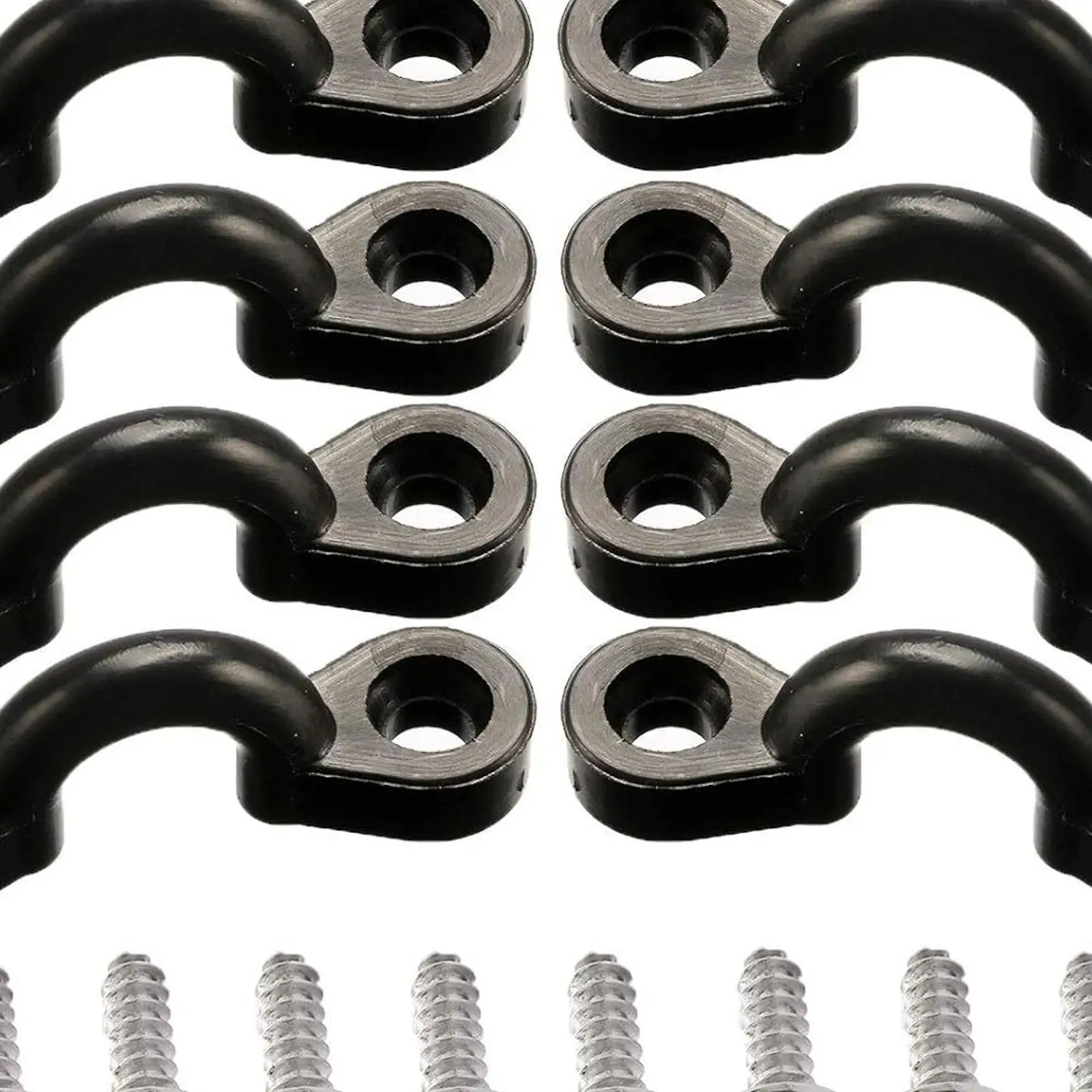 مجموعة أدوات تزوير القارب من النايلون الأسود مع براغي من الفولاذ المقاوم للصدأ لملحقات التجديف